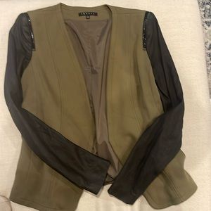 Green and black theory blazer